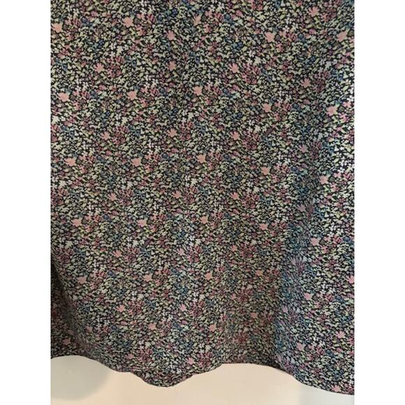 Ganni Blouse Long Sleeve Crepe Floral Print V Neck Top Sz EU34/ US2 Oversized - Picture 7 of 9